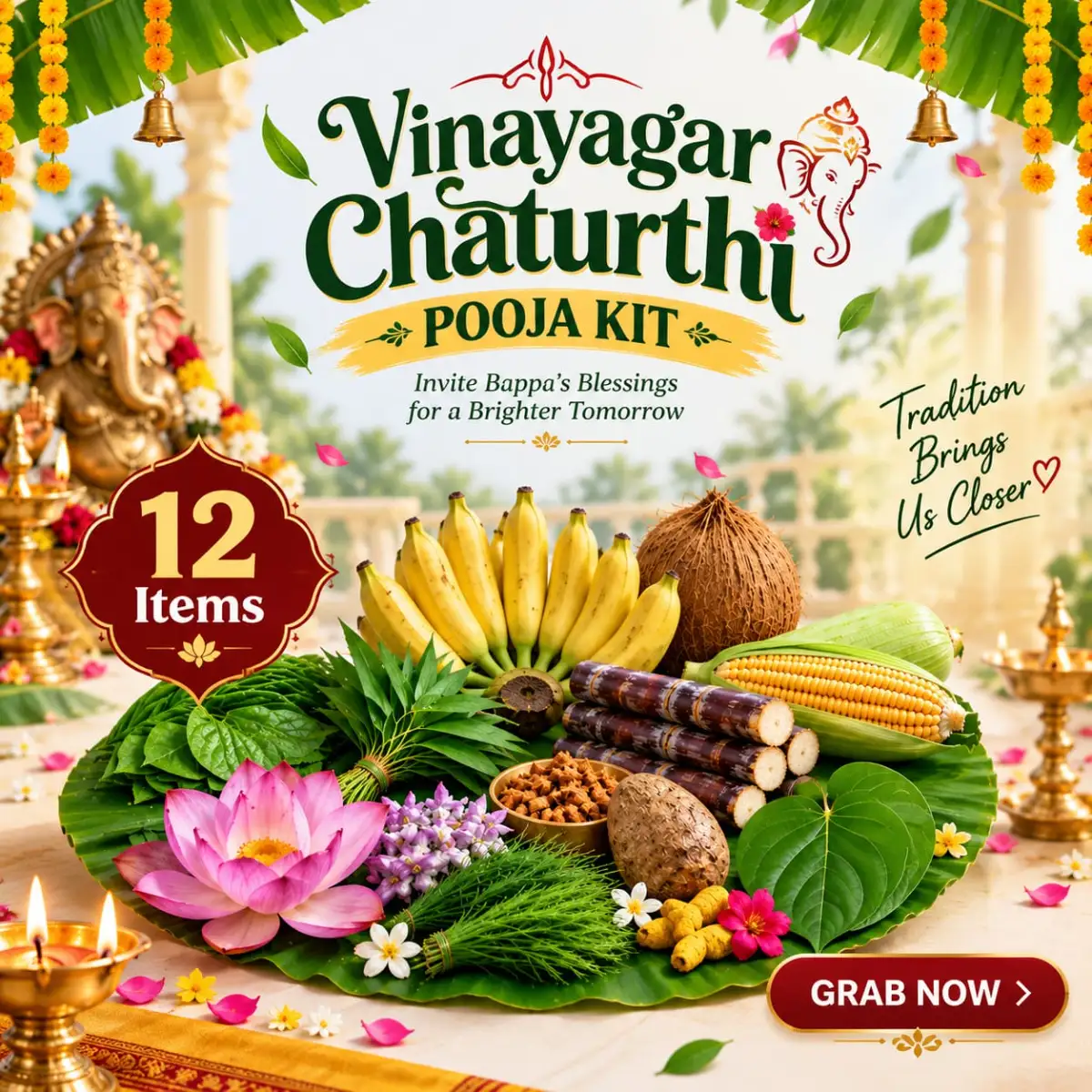 Pre Order-Ganesh[Vinayagar] chaturdhi fresh kit